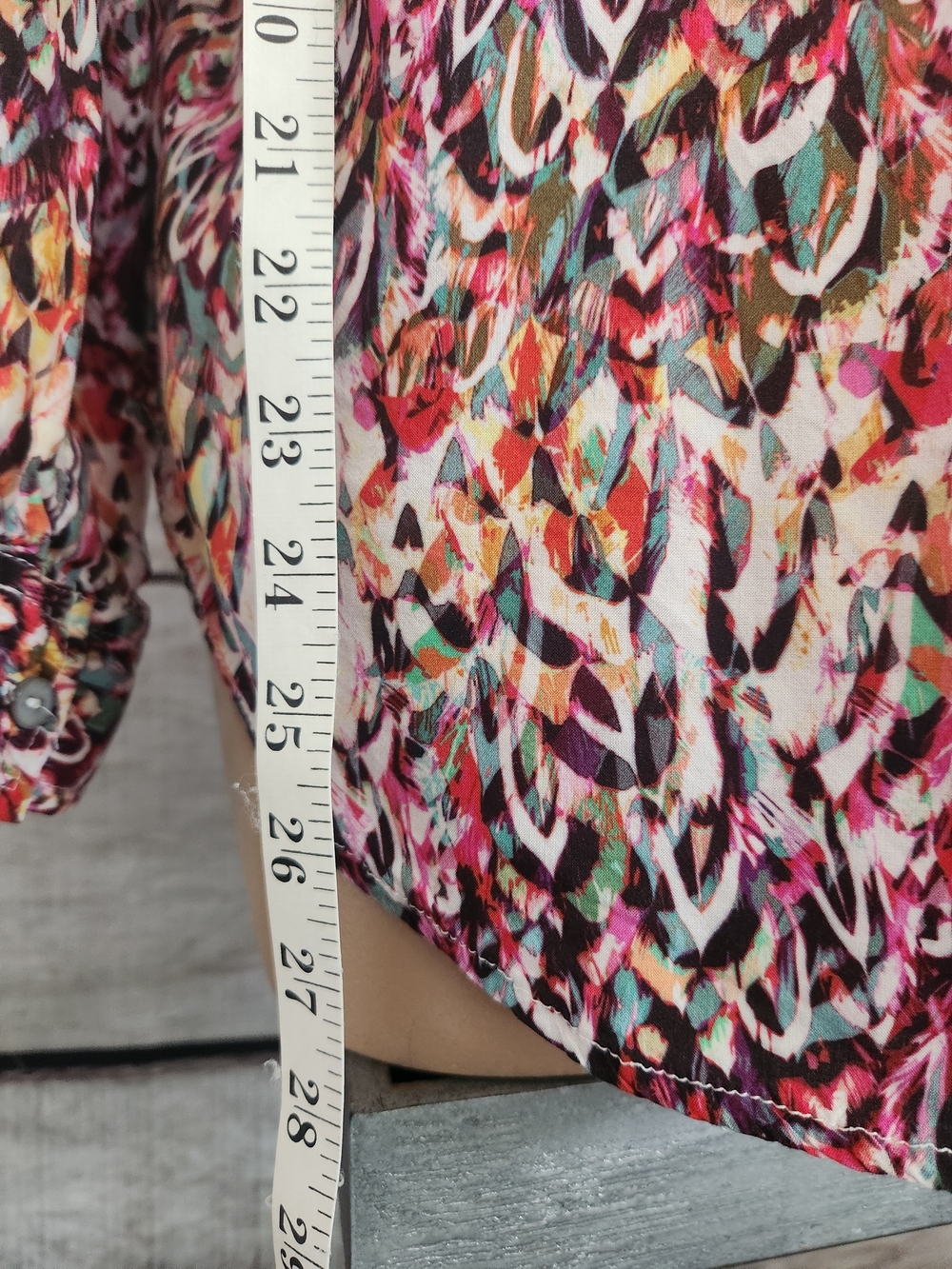 Liverpool Multicolor Abstract Print Button-Down Shirt - Picture 7 of 13